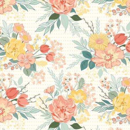New Beginnings Floral Cream WB 3yd - Stitch - Durango, Colorado Quilt & Sewing Shop