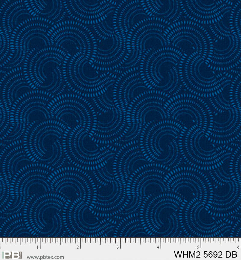 Whimsy II - Navy Spirals - Stitch - Durango, Colorado Quilt & Sewing Shop
