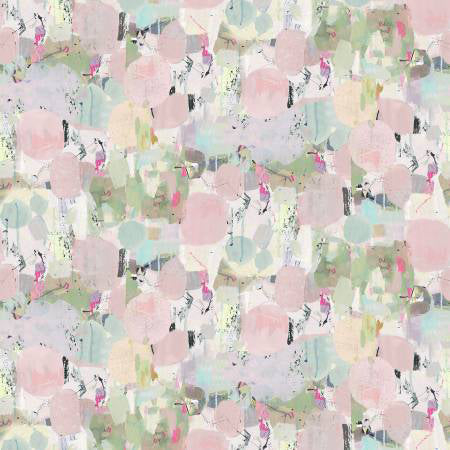 Clothworks Painter's Joy Digital Collage Pale Pink - Stitch - Durango, Colorado Quilt & Sewing Shop