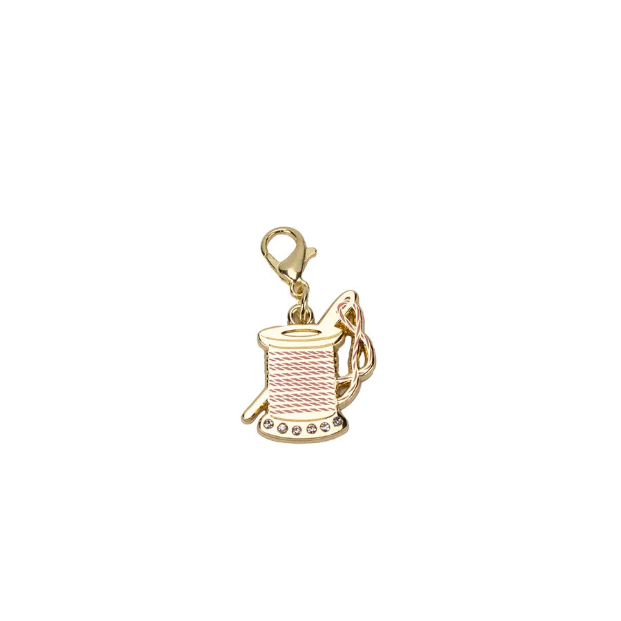 Charm Thread Spool w/Needle - Stitch - Durango, Colorado Quilt & Sewing Shop