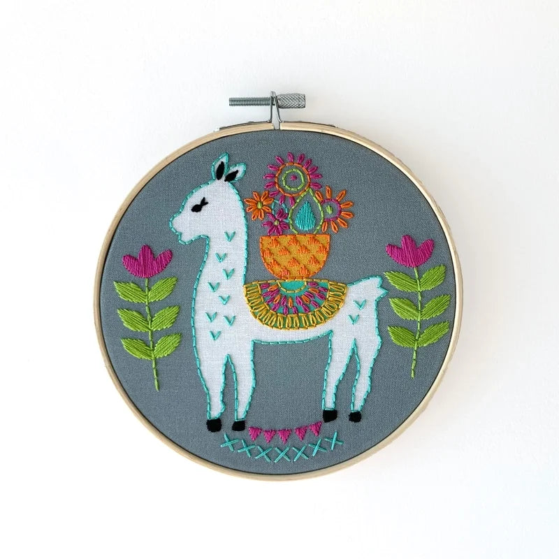 Llama Embroidery Kit - Stitch - Durango, Colorado Quilt & Sewing Shop