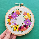Hand Embroidery Bumble Bee Bouquet - Stitch - Durango, Colorado Quilt & Sewing Shop