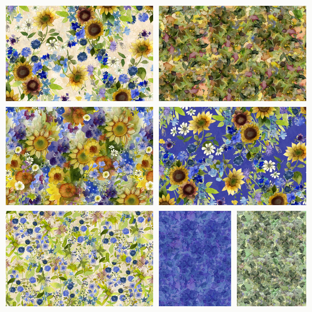 Sunflower Song Fat Quarter Bundle - Stitch - Durango, Colorado Quilt & Sewing Shop