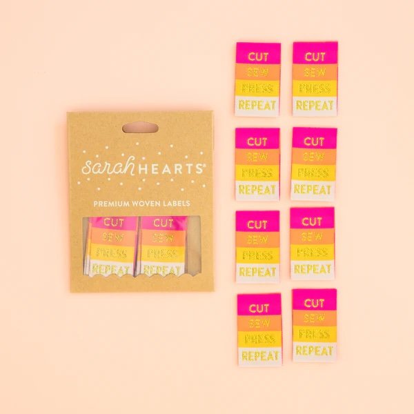 Sarah Hearts Cut Sew Press Labels - Stitch - Durango, Colorado Quilt & Sewing Shop