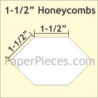 Paper Piece Honeycombs 1 1/2" 25pcs - Stitch - Durango, Colorado Quilt & Sewing Shop
