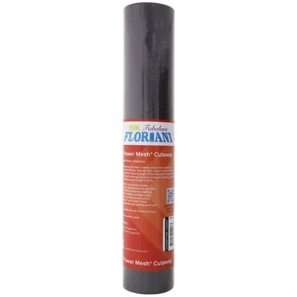 Floriani Power Mesh Fusible Cutaway 20" x 10 yards Black - Stitch - Durango, Colorado Quilt & Sewing Shop
