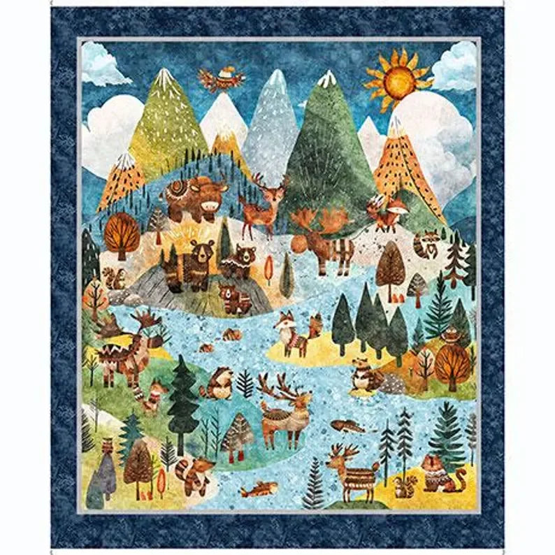 QT Bearsville Panel - Stitch - Durango, Colorado Quilt & Sewing Shop