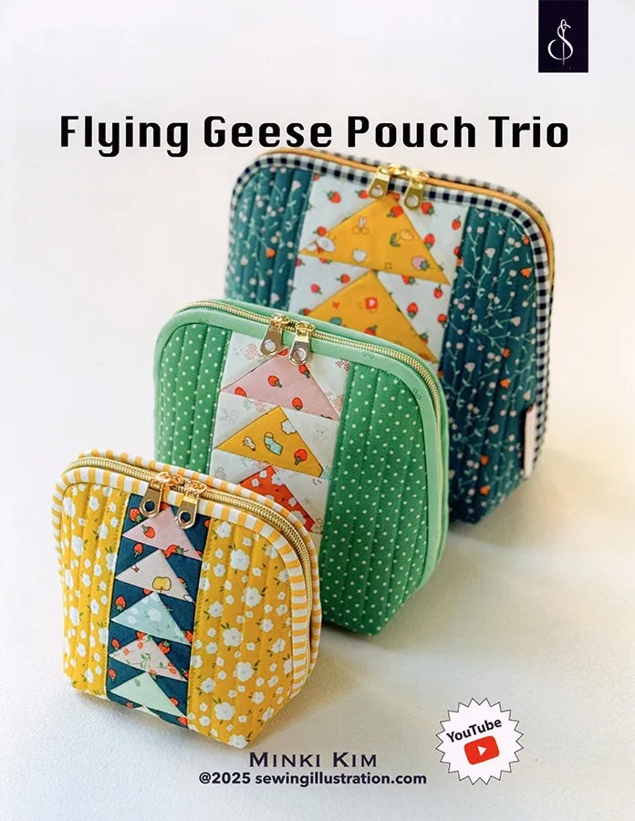 Minki Kim Glying Geese Pouch Trio Pattrn - Stitch - Durango, Colorado Quilt & Sewing Shop