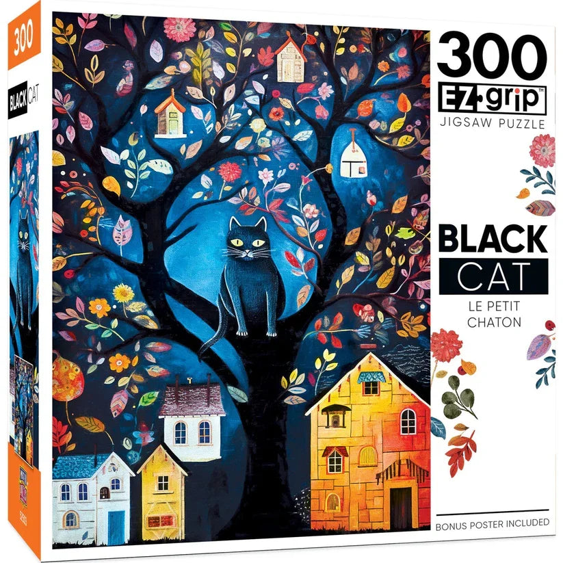 Black Cat: Birdhouse Kingdom Puzzle - Stitch - Durango, Colorado Quilt & Sewing Shop