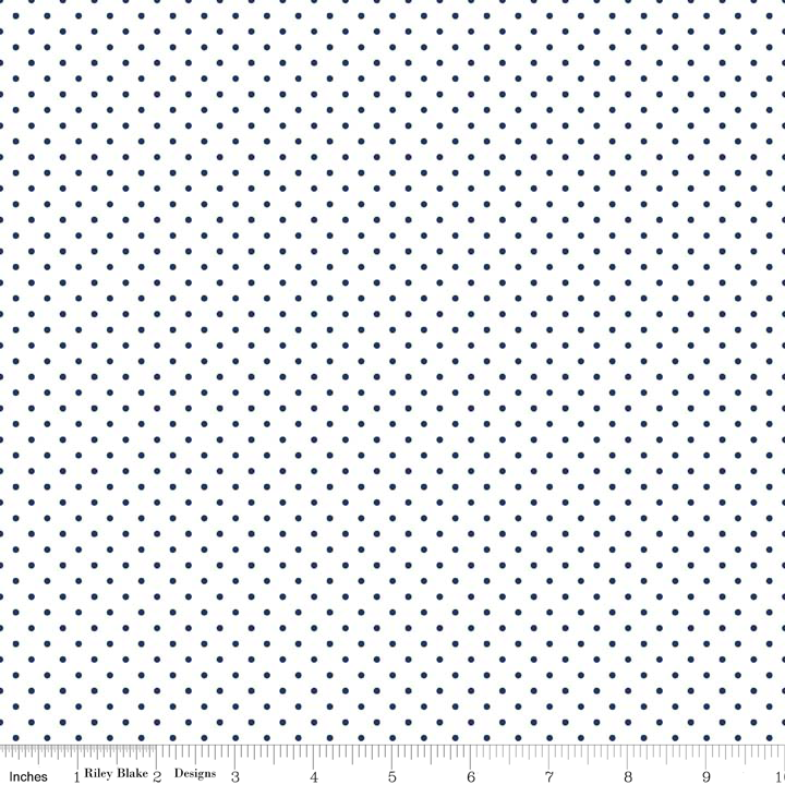 RB Swiss Dot Navy - Stitch - Durango, Colorado Quilt & Sewing Shop