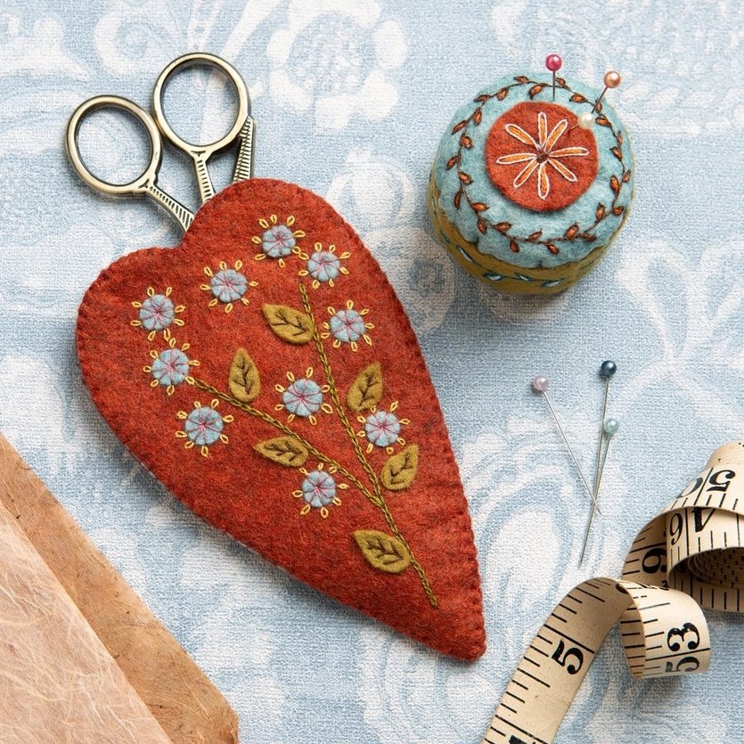 Scissors Pouch Felt Embroidery Kit - Stitch - Durango, Colorado Quilt & Sewing Shop