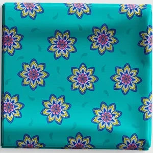LI Sambramha Celebration Flower Turquoise - Stitch - Durango, Colorado Quilt & Sewing Shop