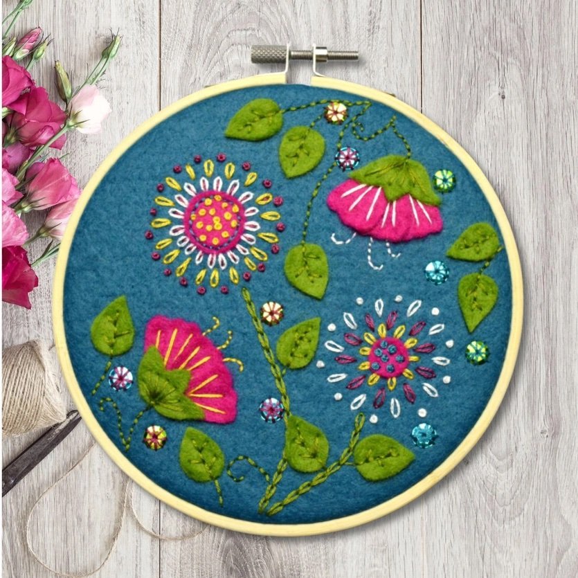 Tropical Flowers Applique Kit - Stitch - Durango, Colorado Quilt & Sewing Shop