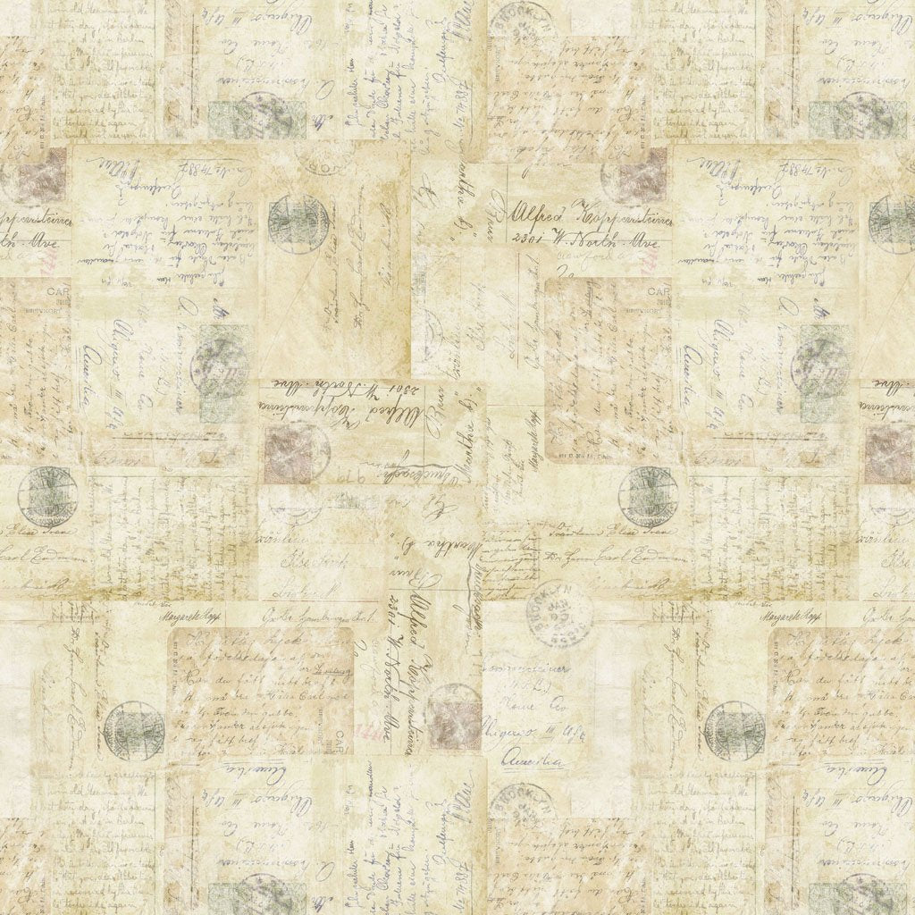 Clothworks Harmony Postcards Dk Butter - Stitch - Durango, Colorado Quilt & Sewing Shop