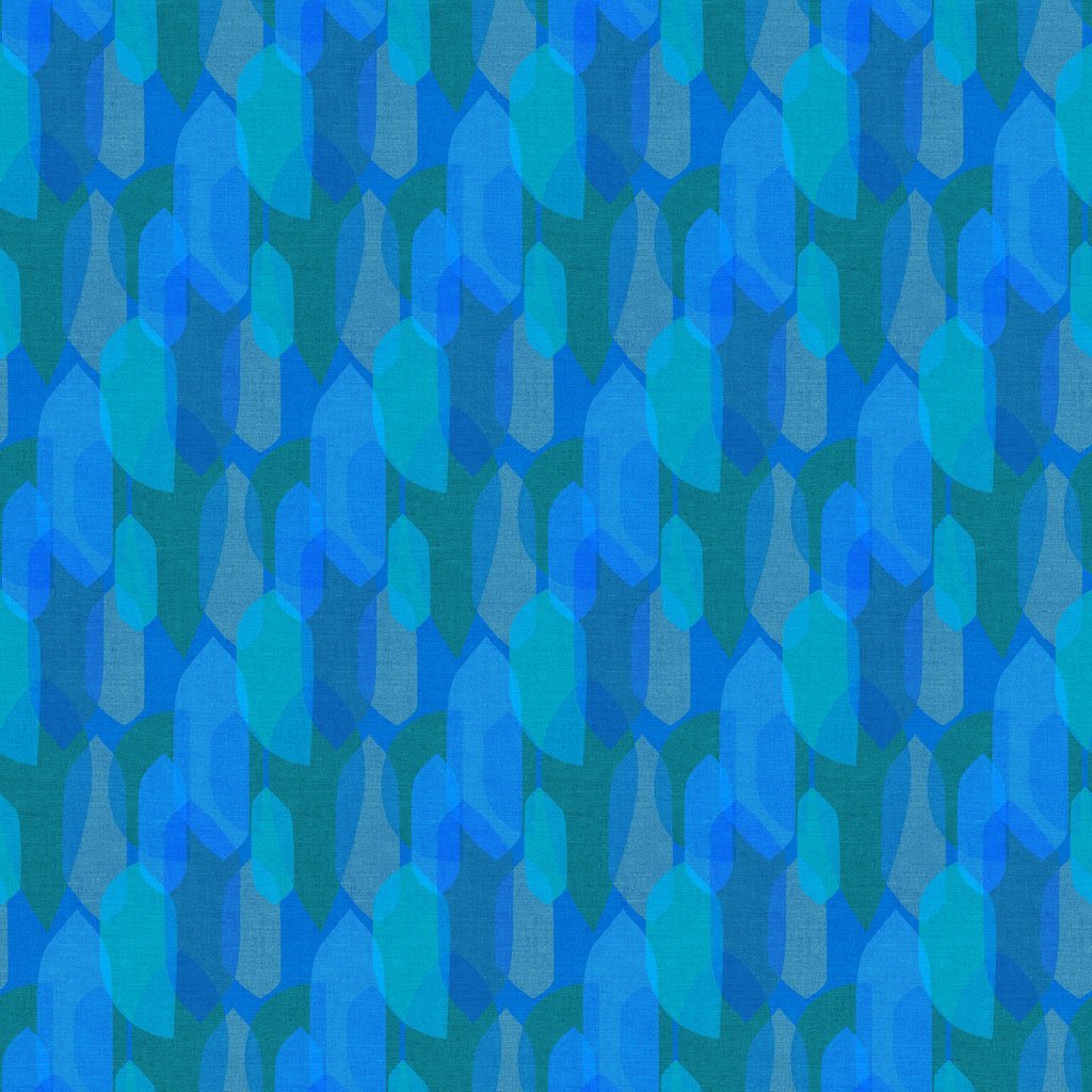 Clothworks Mid Century Modern Blue - Stitch - Durango, Colorado Quilt & Sewing Shop